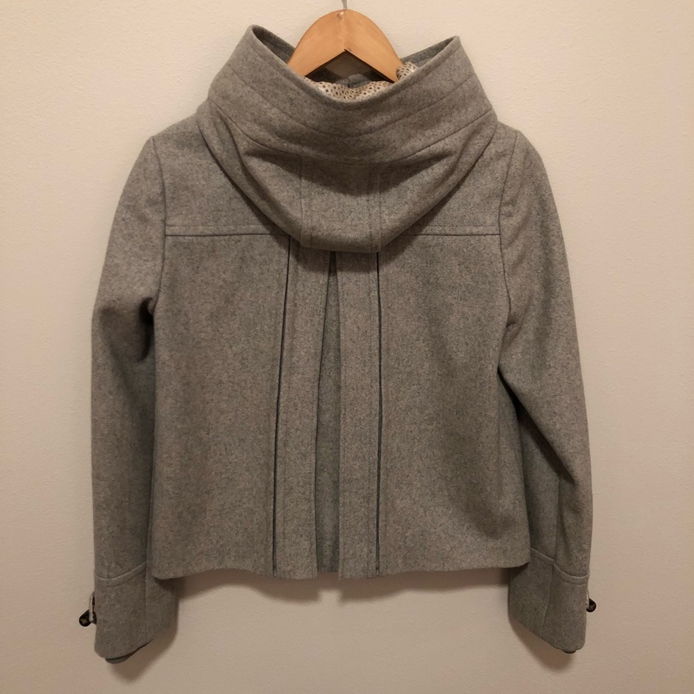 Anthropologie wool blend duffel coat with hood - Picture 2 of 4